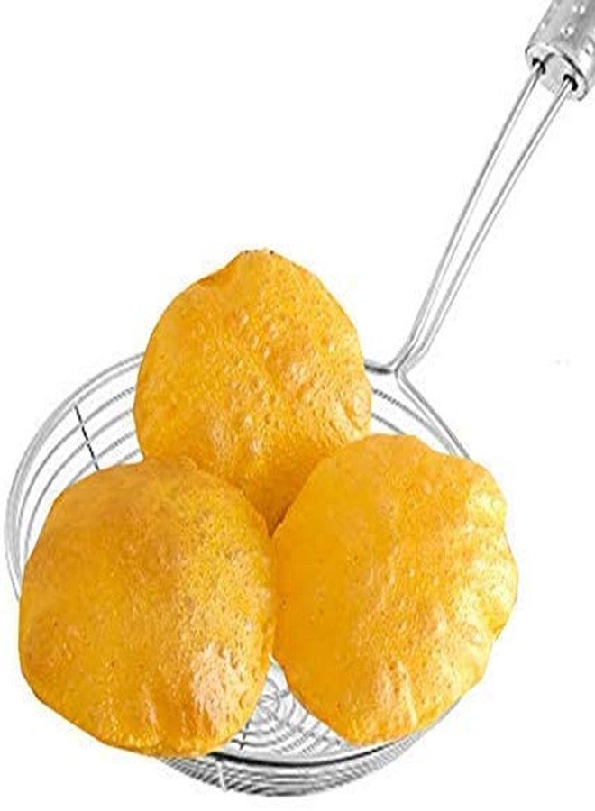 LSARI Stainless Steel Deep Fry Strainer Wire Skimmer with Spiral Mesh (16 cm, Pack of 2) - Image 2